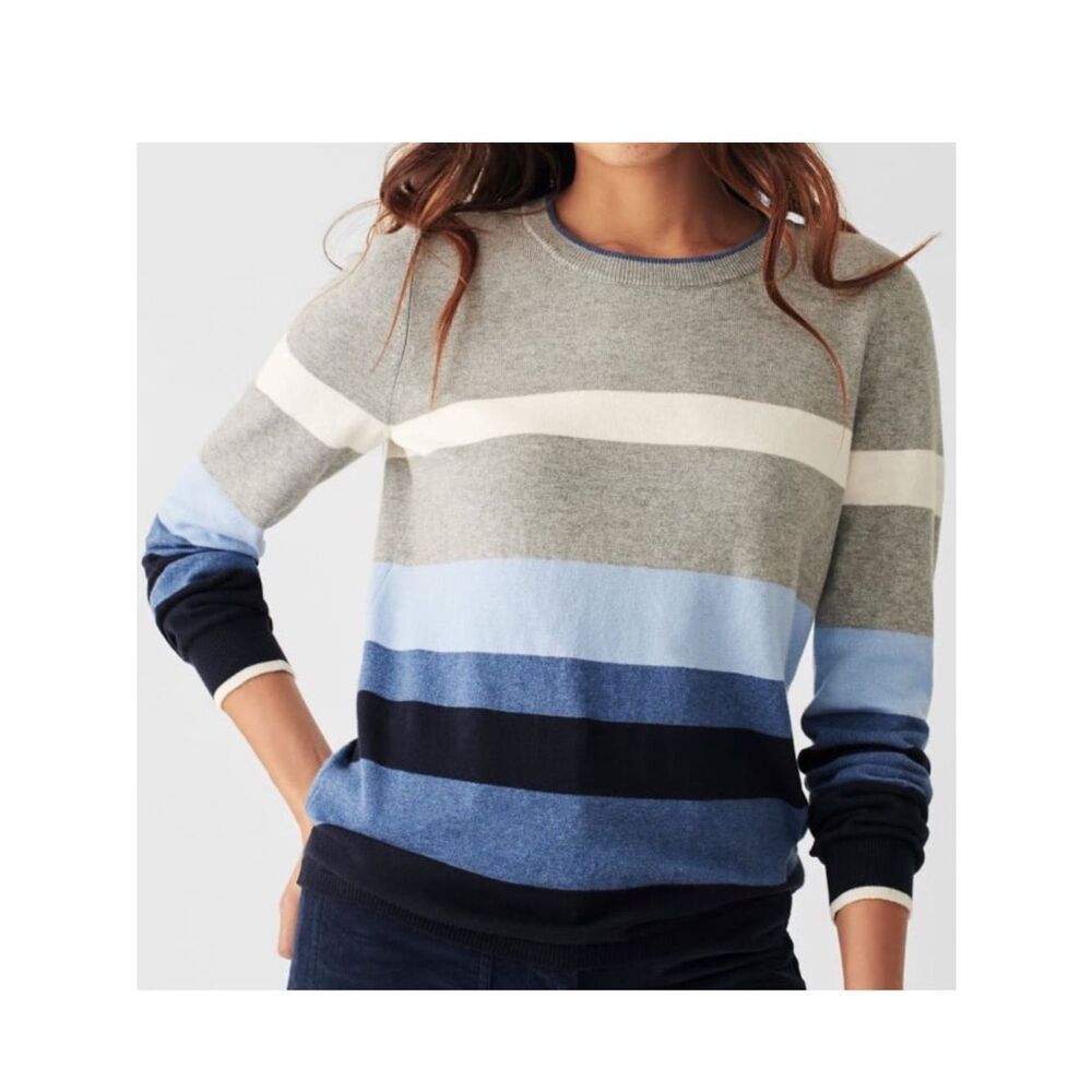 NWT FAHERTY Ollie Crew Sweater In Flannel
Multi Blue Gray Women’s Size Medium